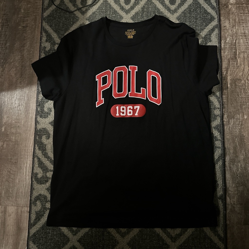 Polo by Ralph Lauren Black Tee with Red Logo